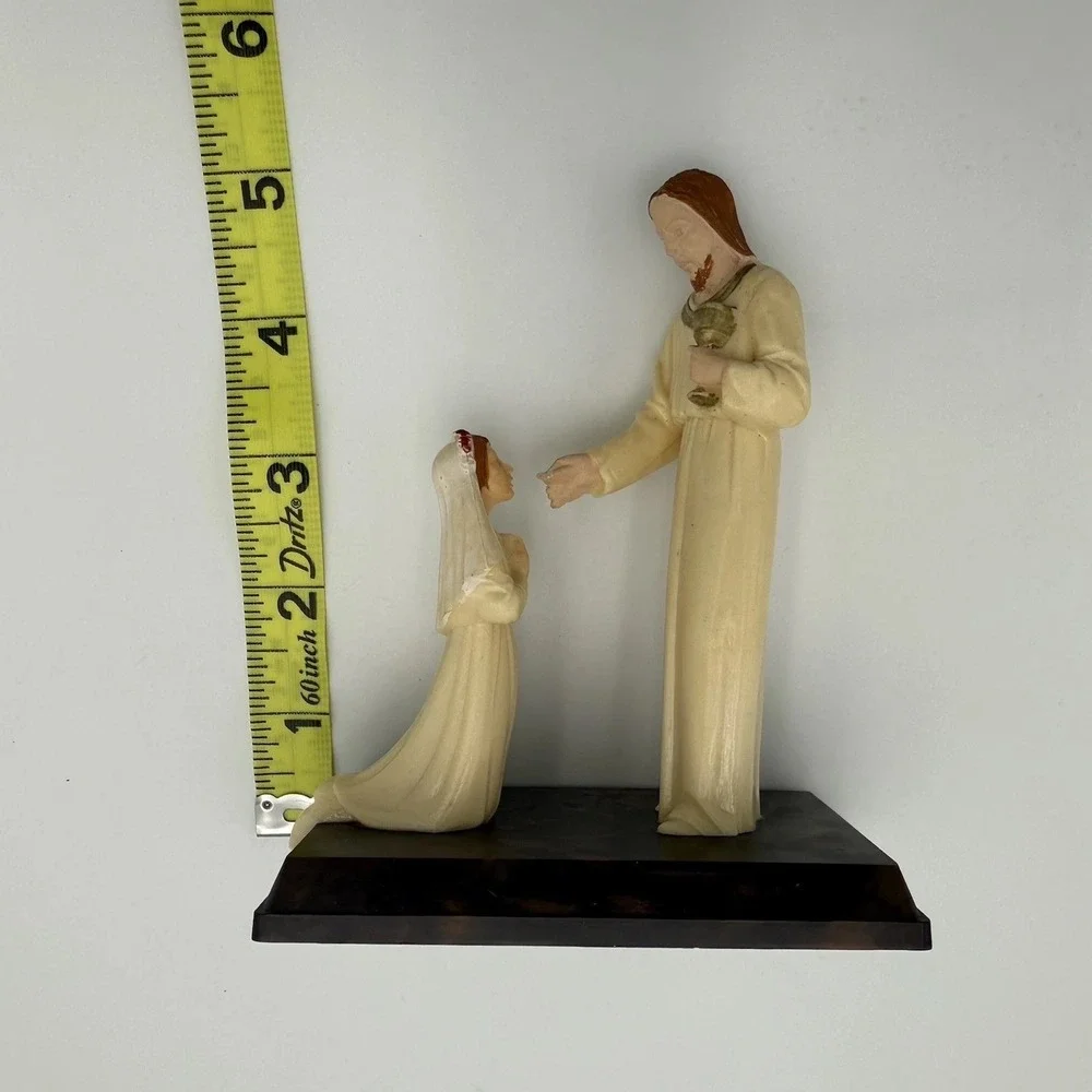 Vtg First Communion Jesus‎ Girl Cake Topper Catholic Plastic Figurine 5